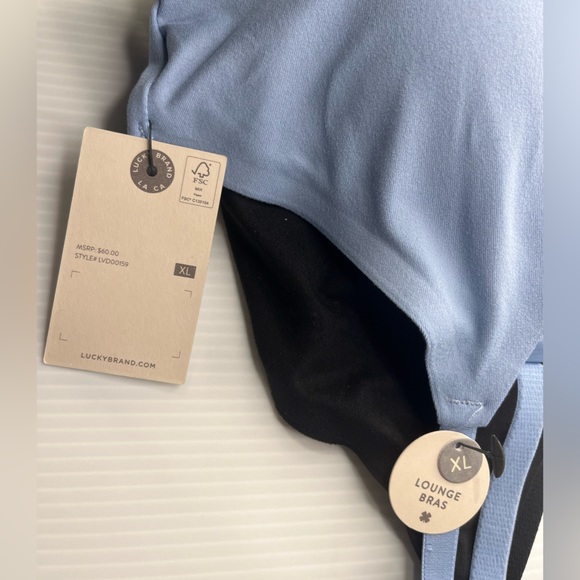 Lucky Brand 2 pc Pull-on Bra Set. Removable Pads, Adjustable Straps Wirefree - Picture 10 of 10